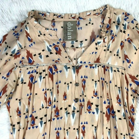 Anthropologie Dolan Left Coast Aztec Dress-Size P8 - Picture 4 of 9